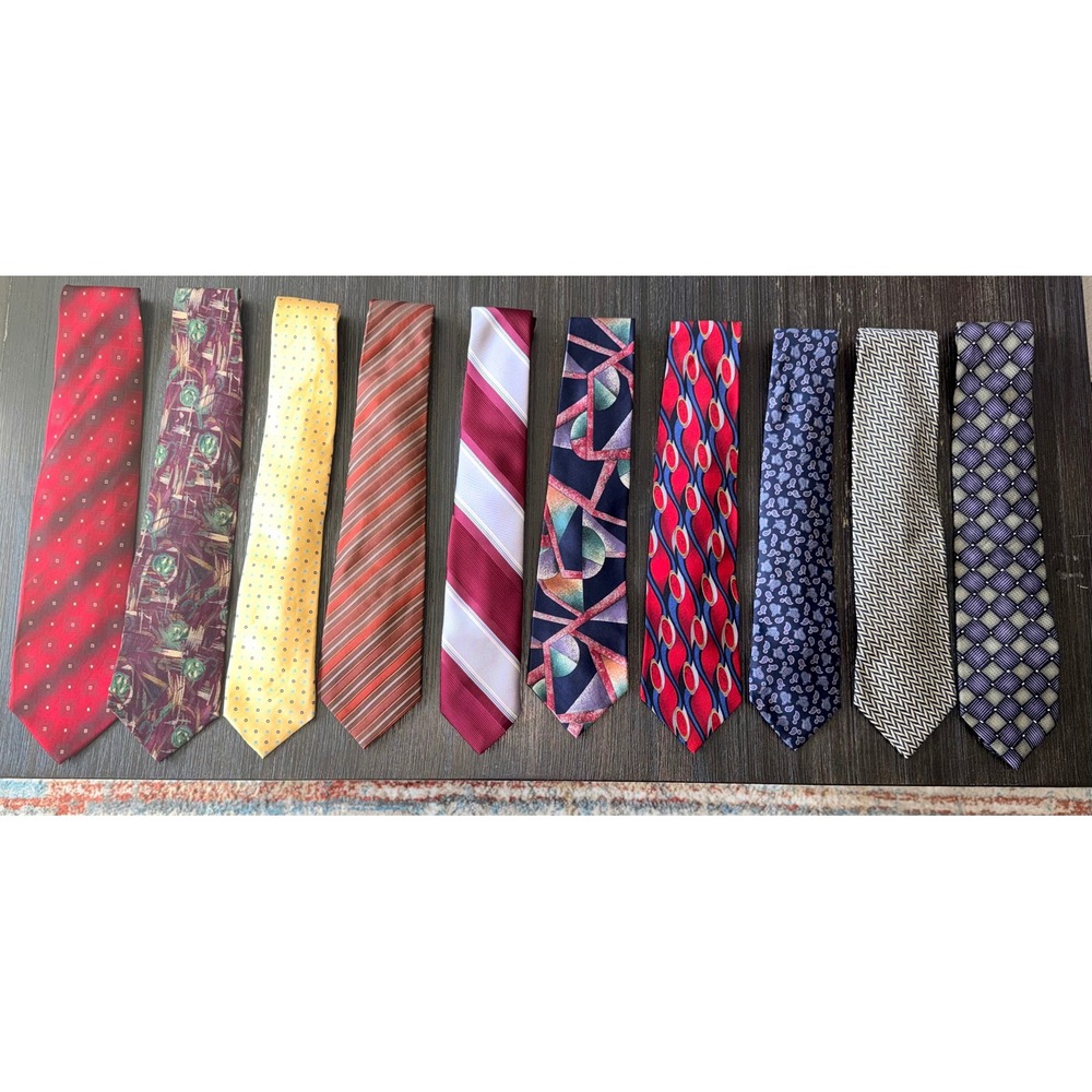 Mens Necktie Lot of 10‎ Silk Mixed Patterns Business Ties